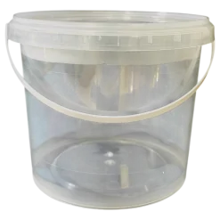 DYK3920: 4 Litre Yuvarlak Plastik Kova & Kapak 7 DYK3920: 4 Litre Yuvarlak Plastik Kova & Kapak 1 - DYK3920 4LT SEFFAF KOVA 1